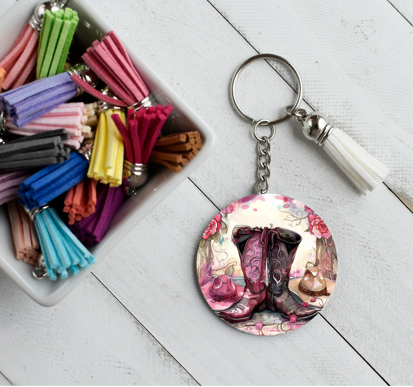 Cowgirl Boots Keychains