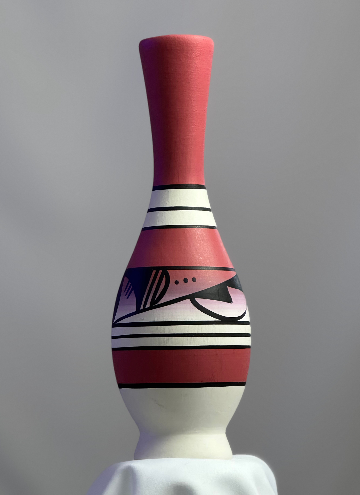 Studio Ceramic Vase - Hand-Painted