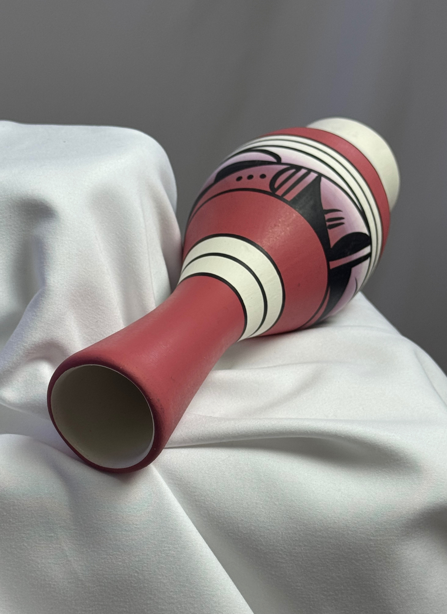 Studio Ceramic Vase - Hand-Painted