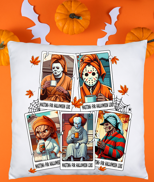 Waiting for Halloween Pillow