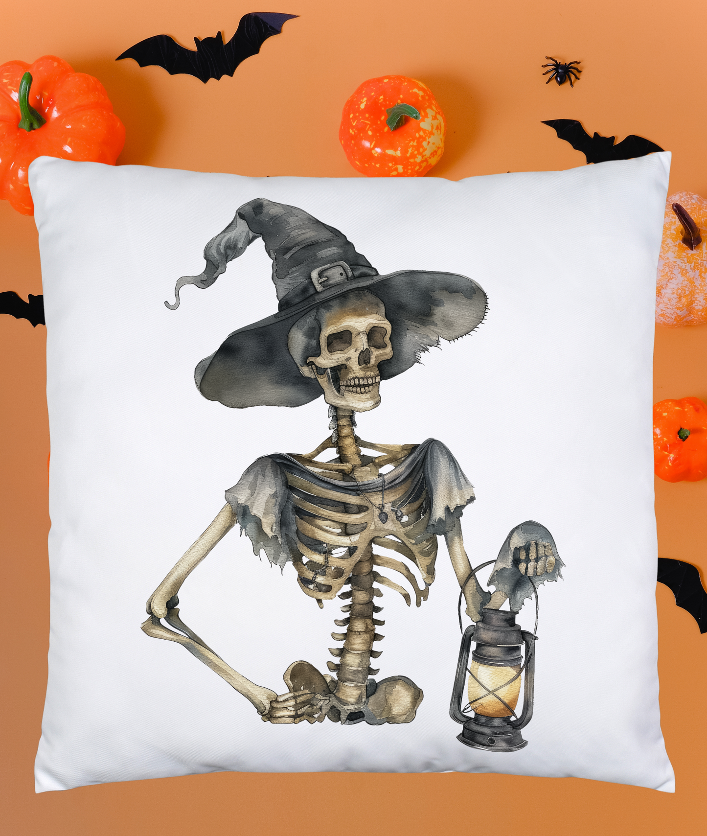 Witchy Skeleton Pillow