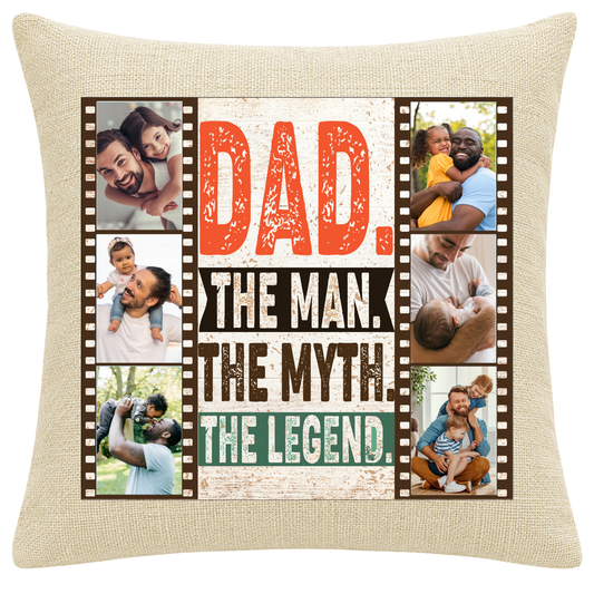 Dad. The Man. The Myth. The Legend. Personalized Pillow