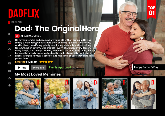 Dadflix™ Personalized Print